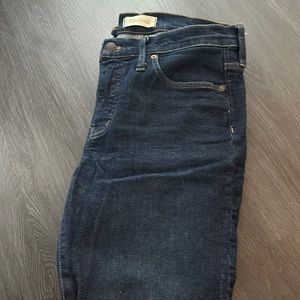 Madewell 9” Mid Rise skinny jeans in dark blue